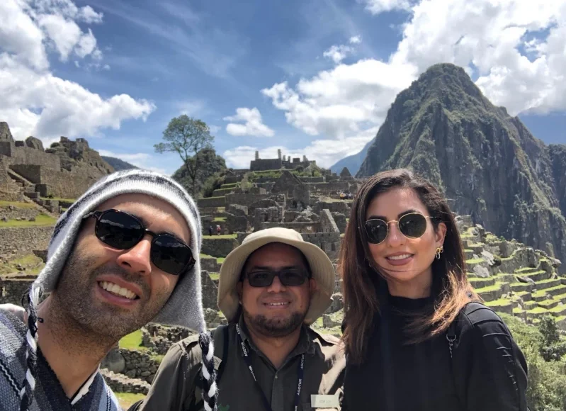 tourist in machu picchu