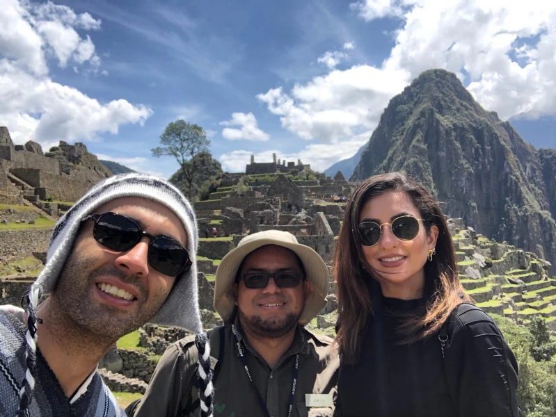 tourist in machu picchu