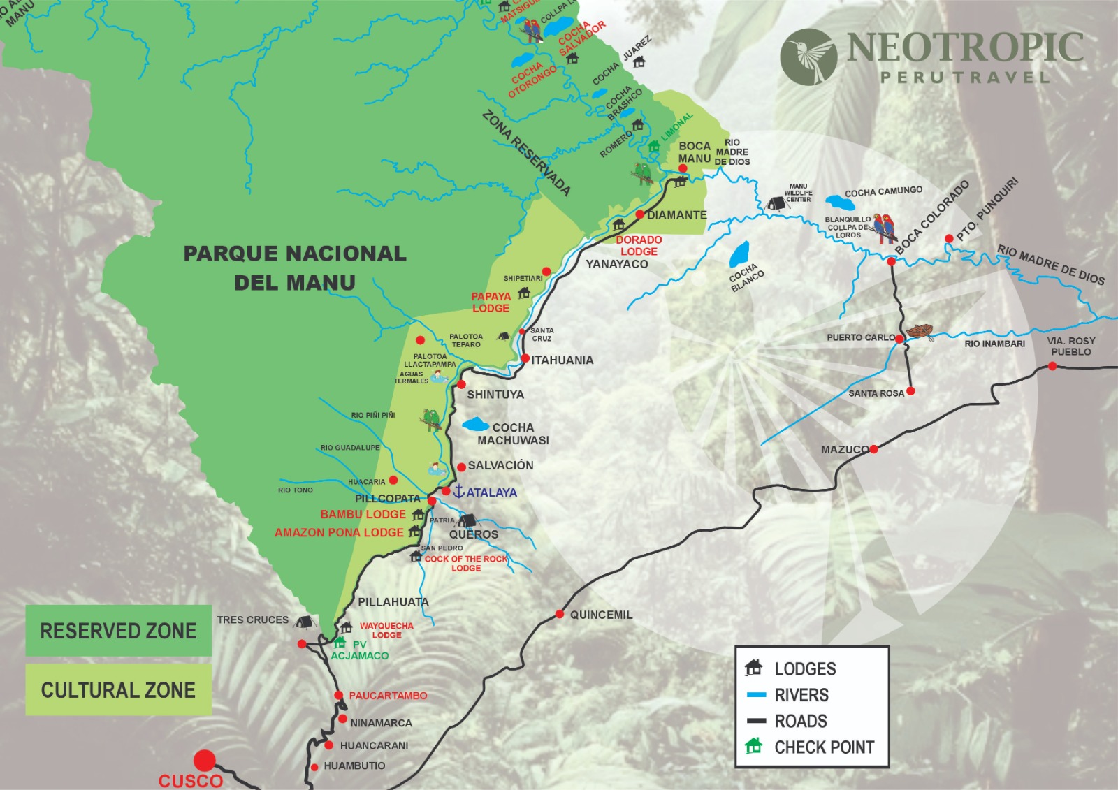 manu national park map reserve zone and cultural zone manu national park map reserve zone and cultural zone